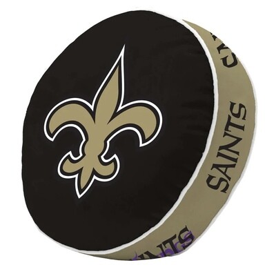 New Orleans Saints Round Team Puff Pillow New Orleans Saints Round Team Puff Pillow