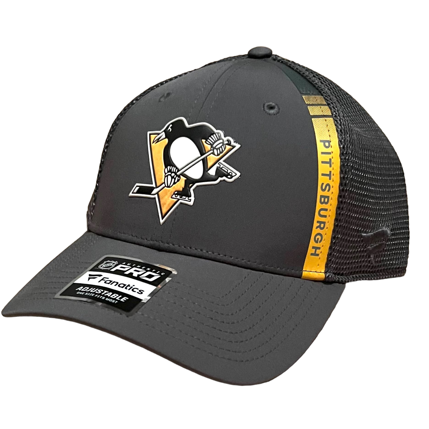 Pittsburgh Penguins Men’s Charcoal Grey Fanatics Branded Adjustable Hat
