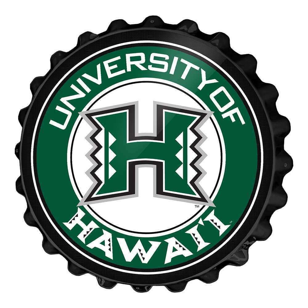Hawaii Rainbow Warriors Bottle Cap Wall Sign