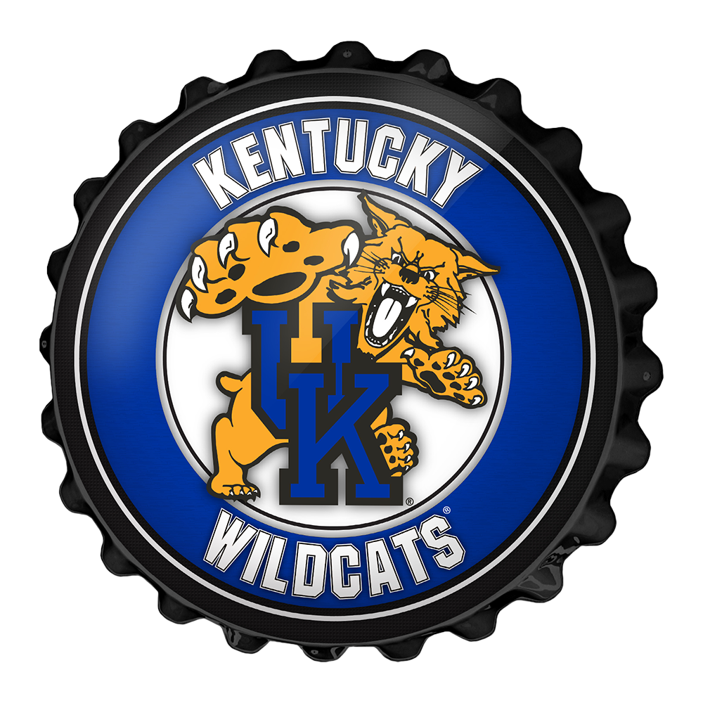 Kentucky Wildcats Mascot Bottle Cap Wall Sign