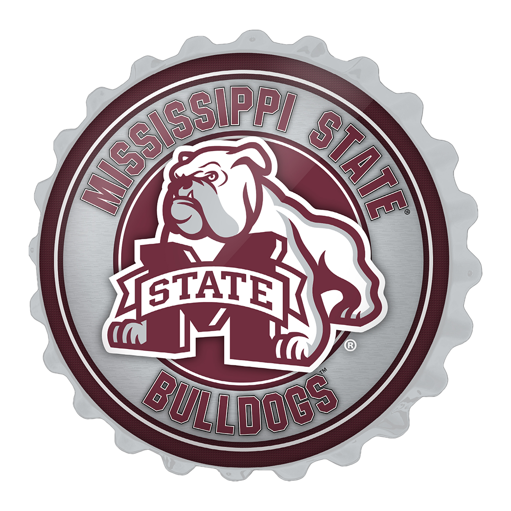 Mississippi State Bulldogs Mascot Bottle Cap Wall Sign