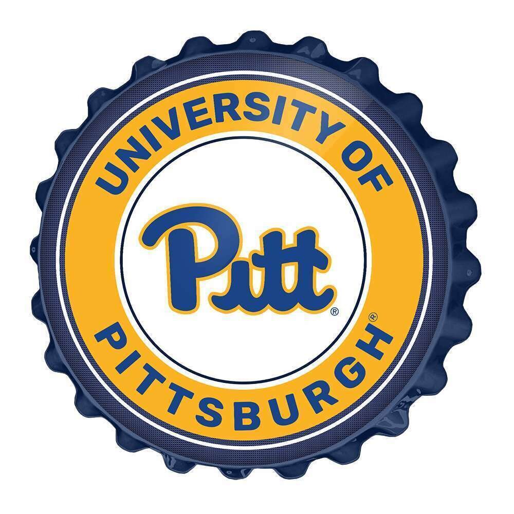 Pitt Panthers Royal Bottle Cap Wall Sign