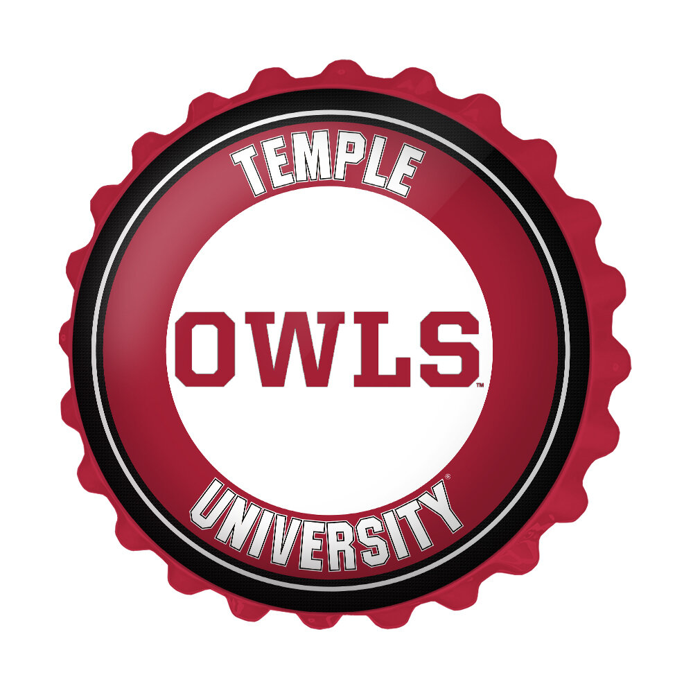 Temple Owls Bottle Cap Wall Sign