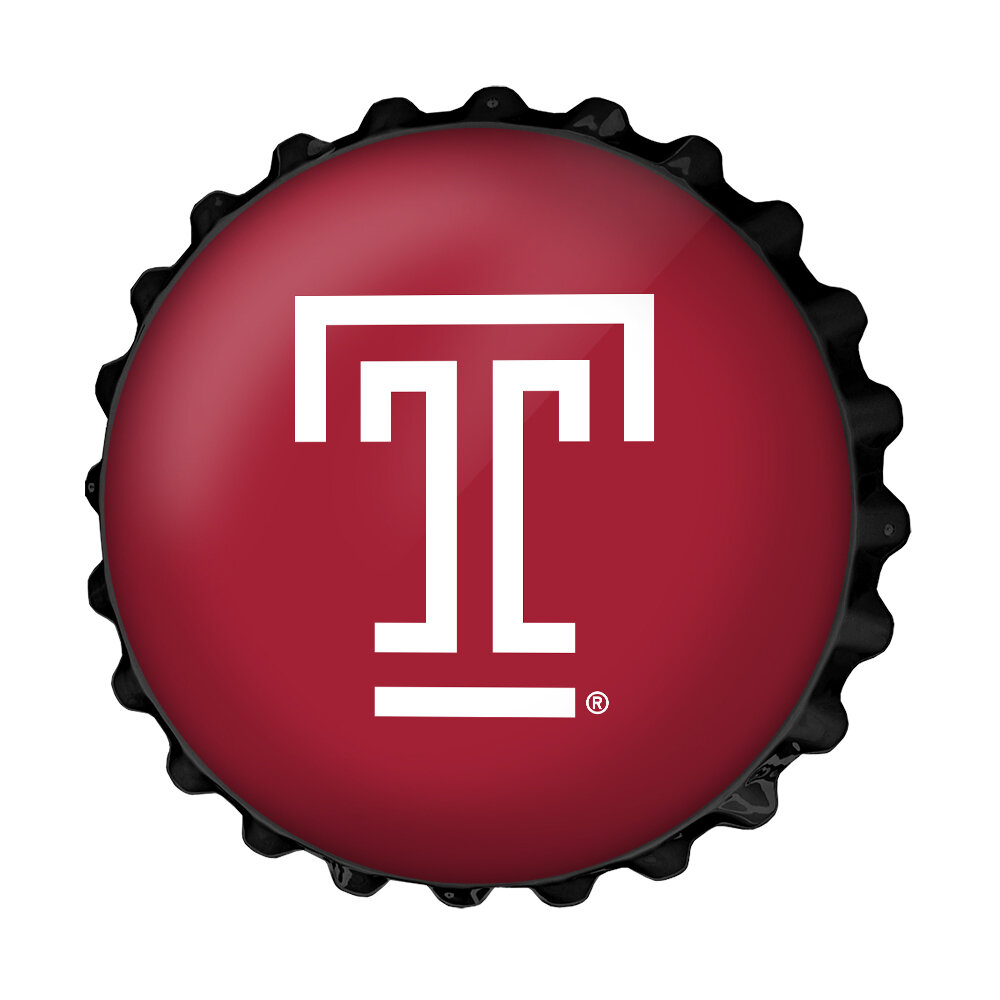 Temple Owls Logo Bottle Cap Wall Sign
