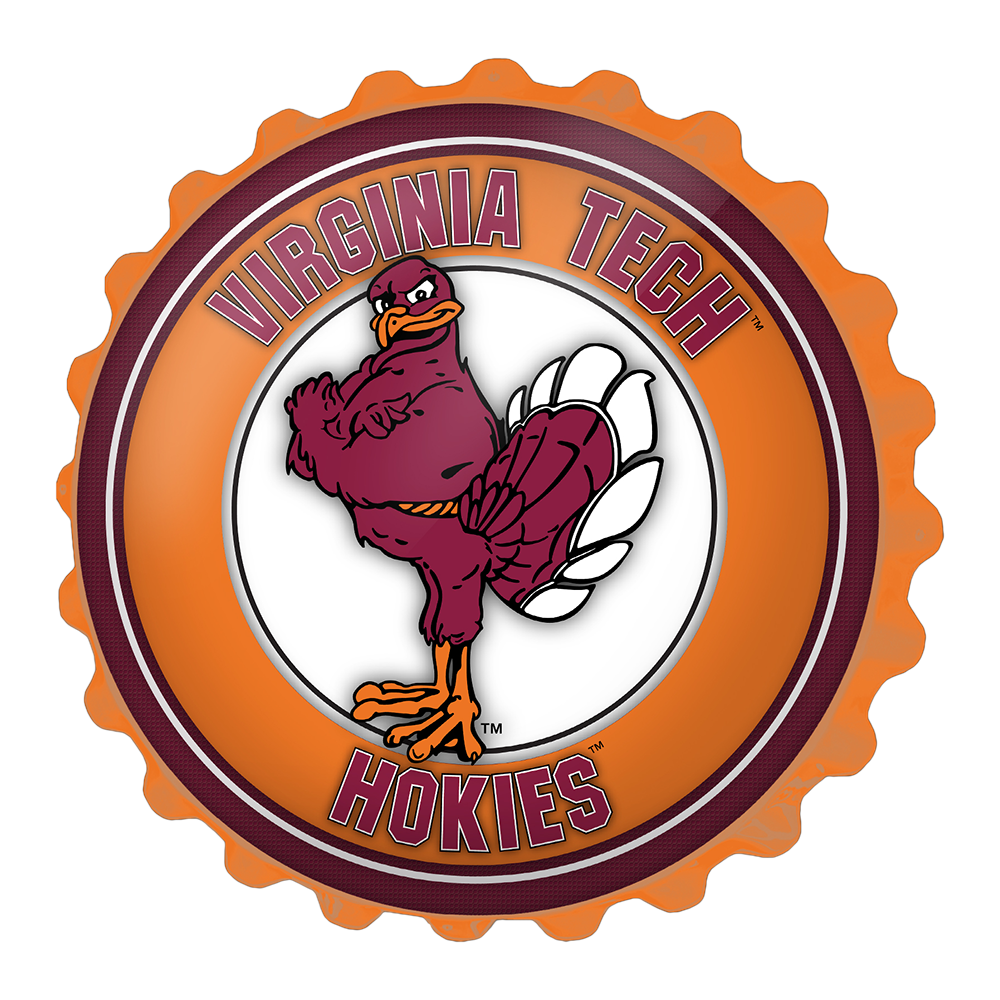 Virginia Tech Hokies Mascot Bottle Cap Wall Sign