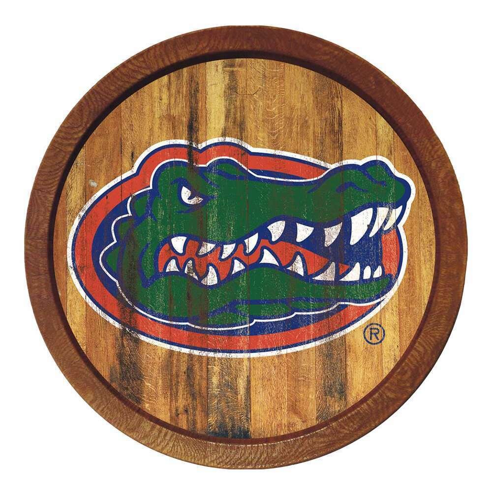 Florida Gators Weathered "Faux" Barrel Top Sign