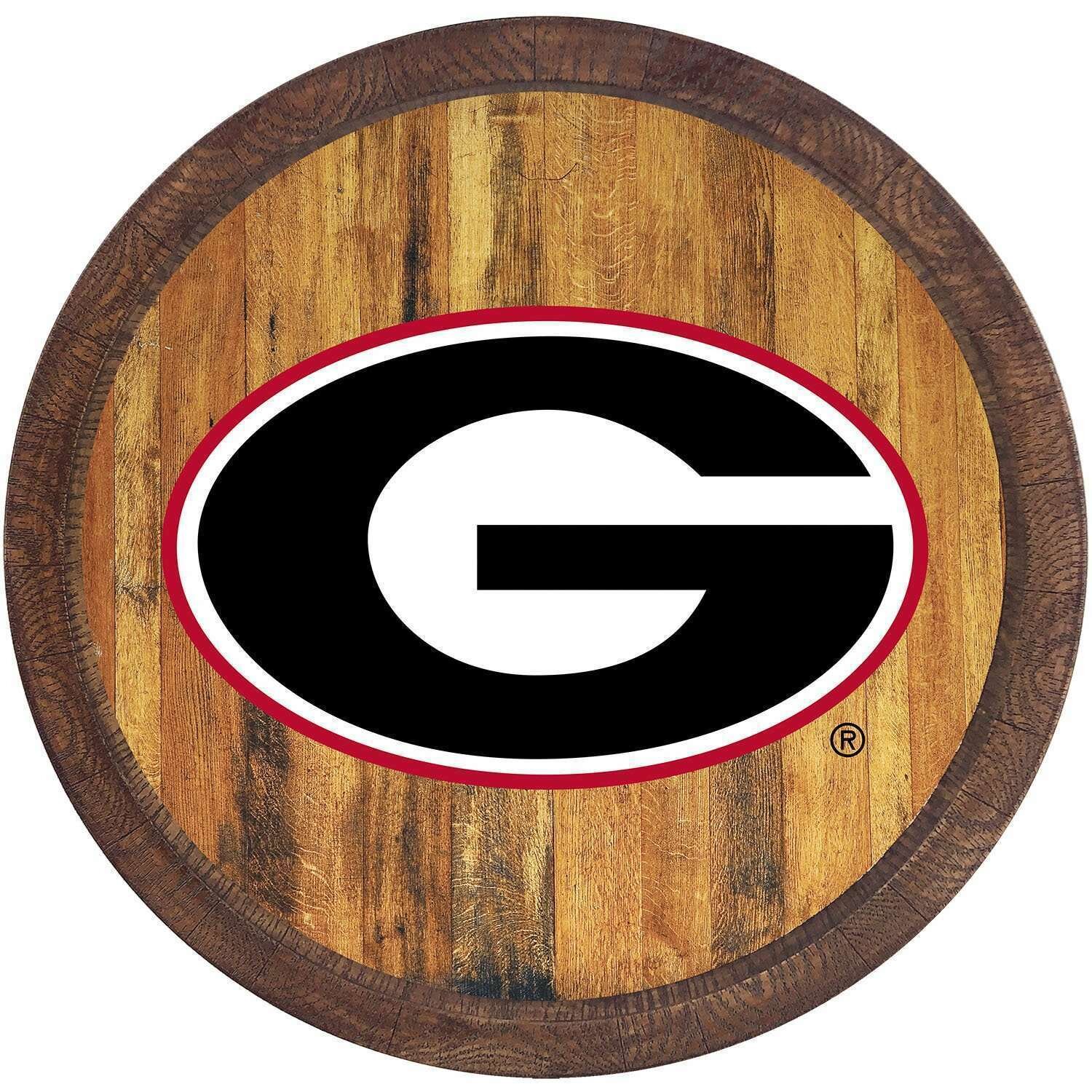 Georgia Bulldogs "Faux" Barrel Top Sign