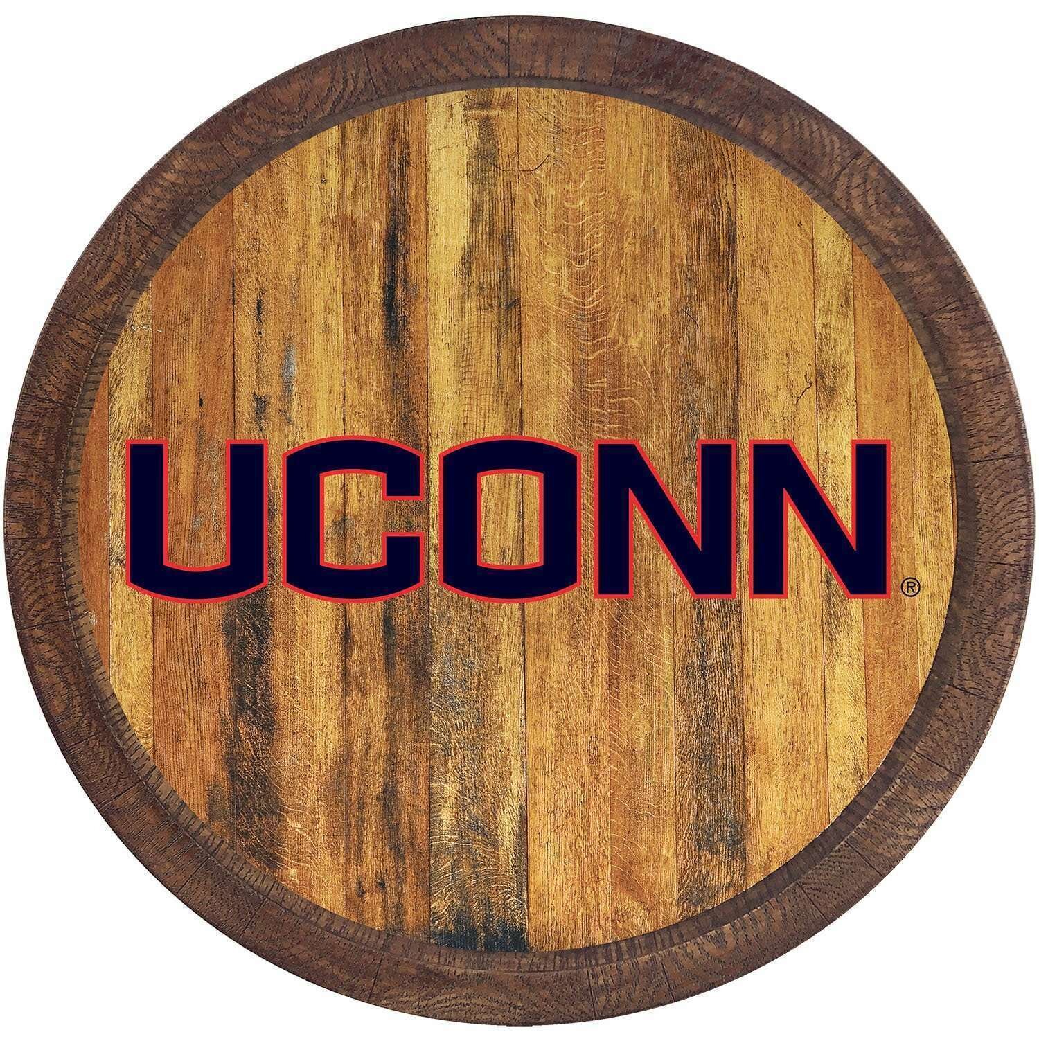 UConn Huskies "Faux" Barrel Top Sign