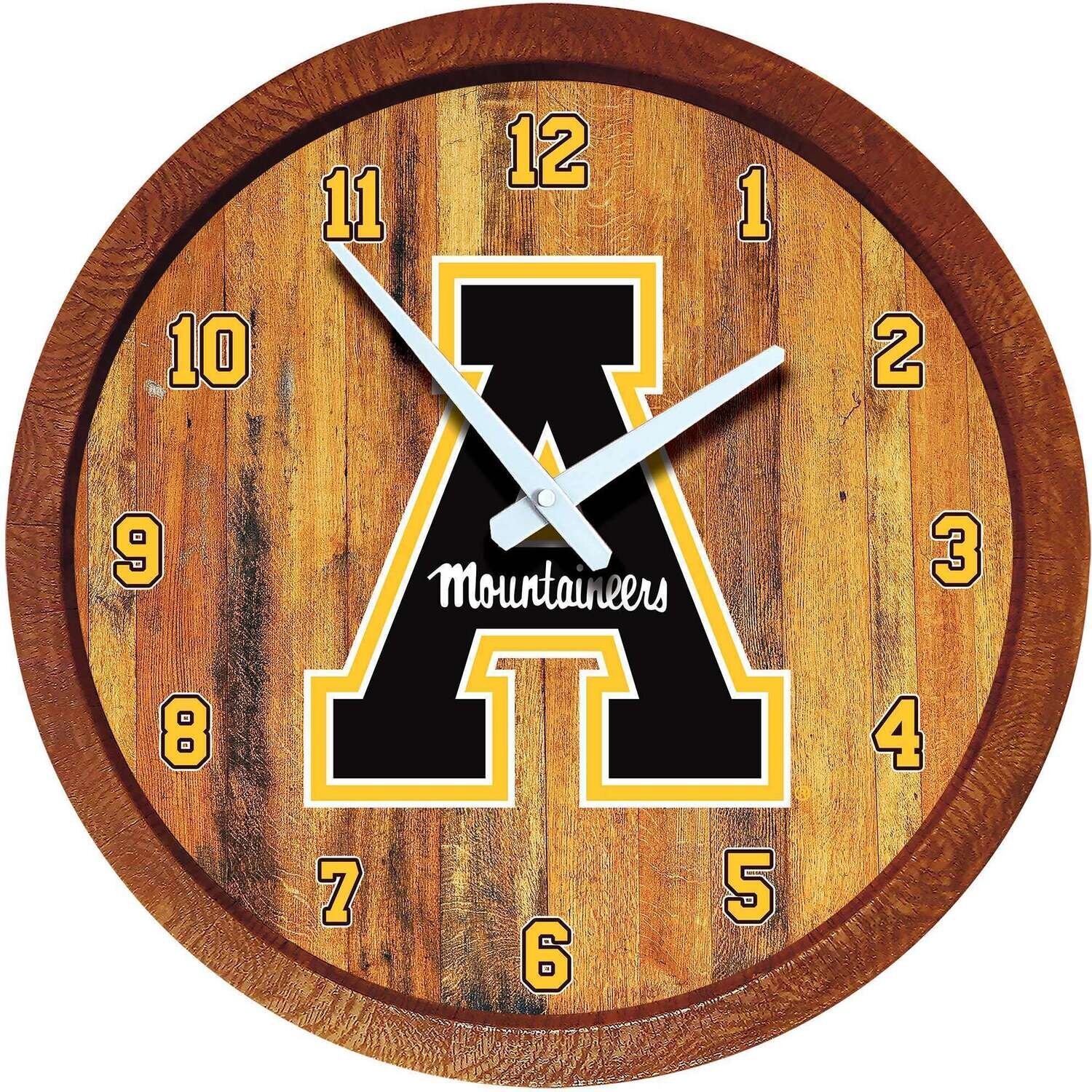 Appalachian State Mountaineers "Faux" Barrel Top Wall Clock