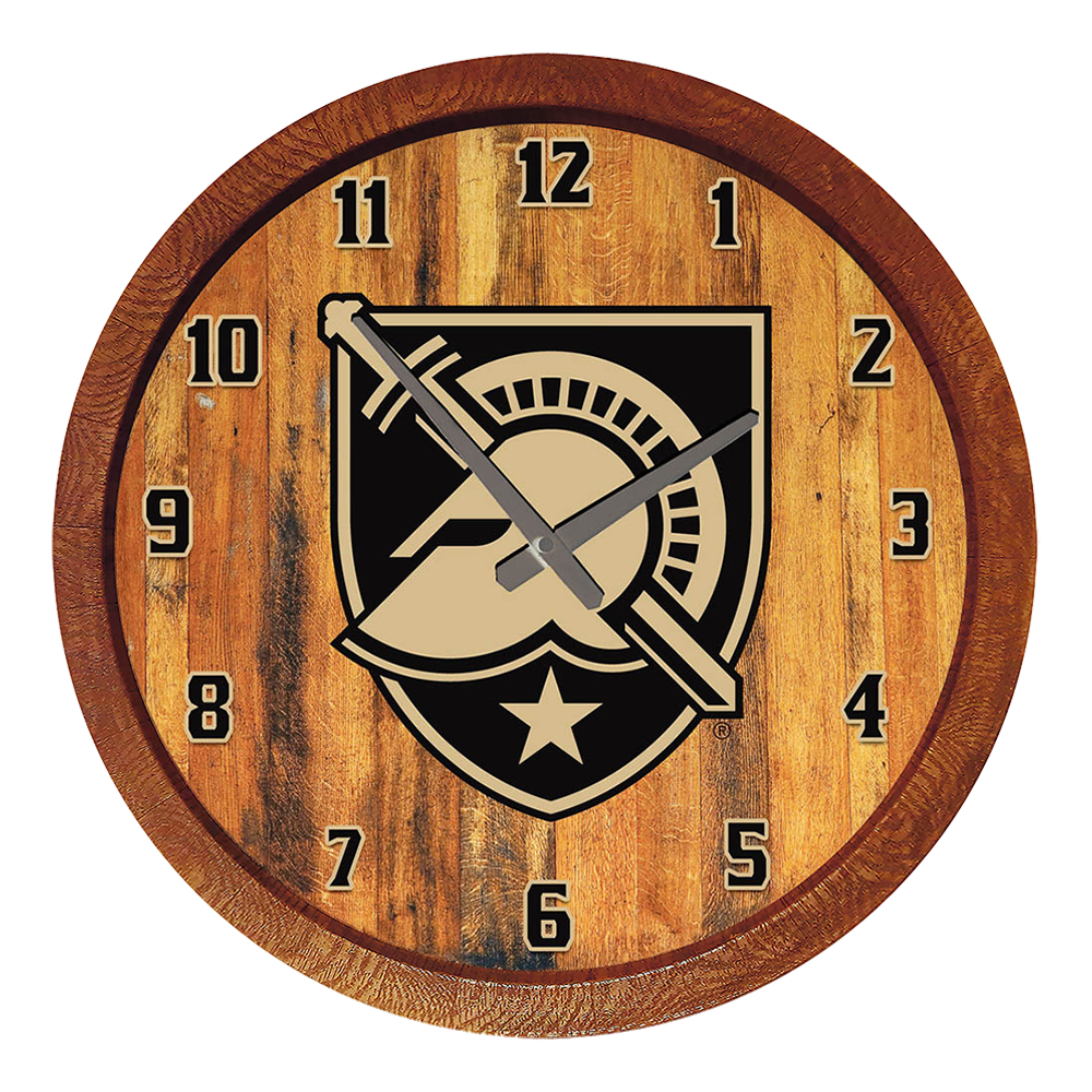 Army Black Knights Athena's Helmet "Faux" Barrel Top Wall Clock