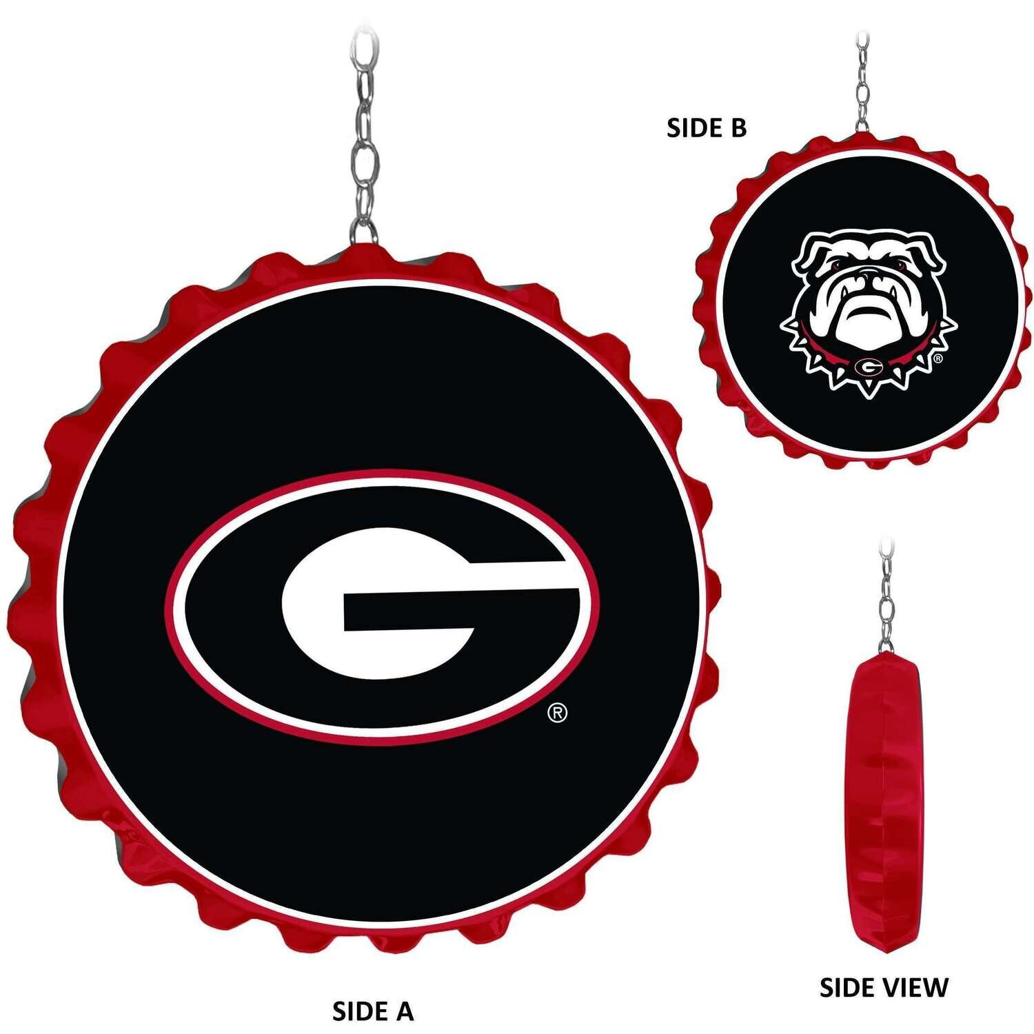 Georgia Bulldogs Bottle Cap Dangler