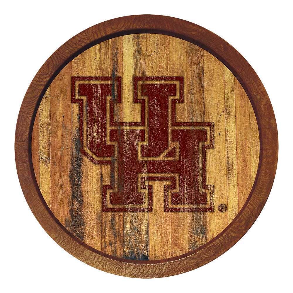 Houston Cougars Branded "Faux" Barrel Top Sign