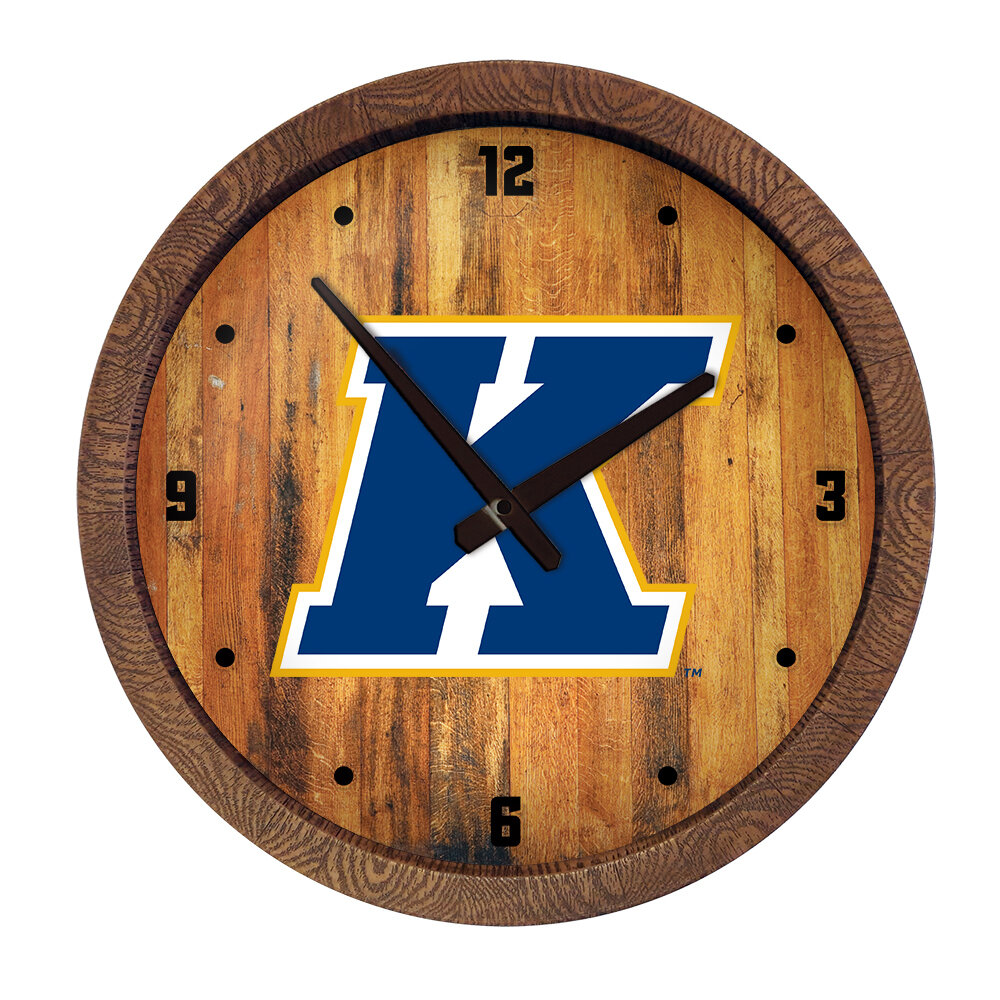 Kent State Golden Flashes "Faux" Barrel Top Wall Clock