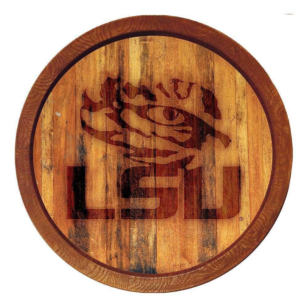 LSU Tigers Branded "Faux" Barrel Top Sign