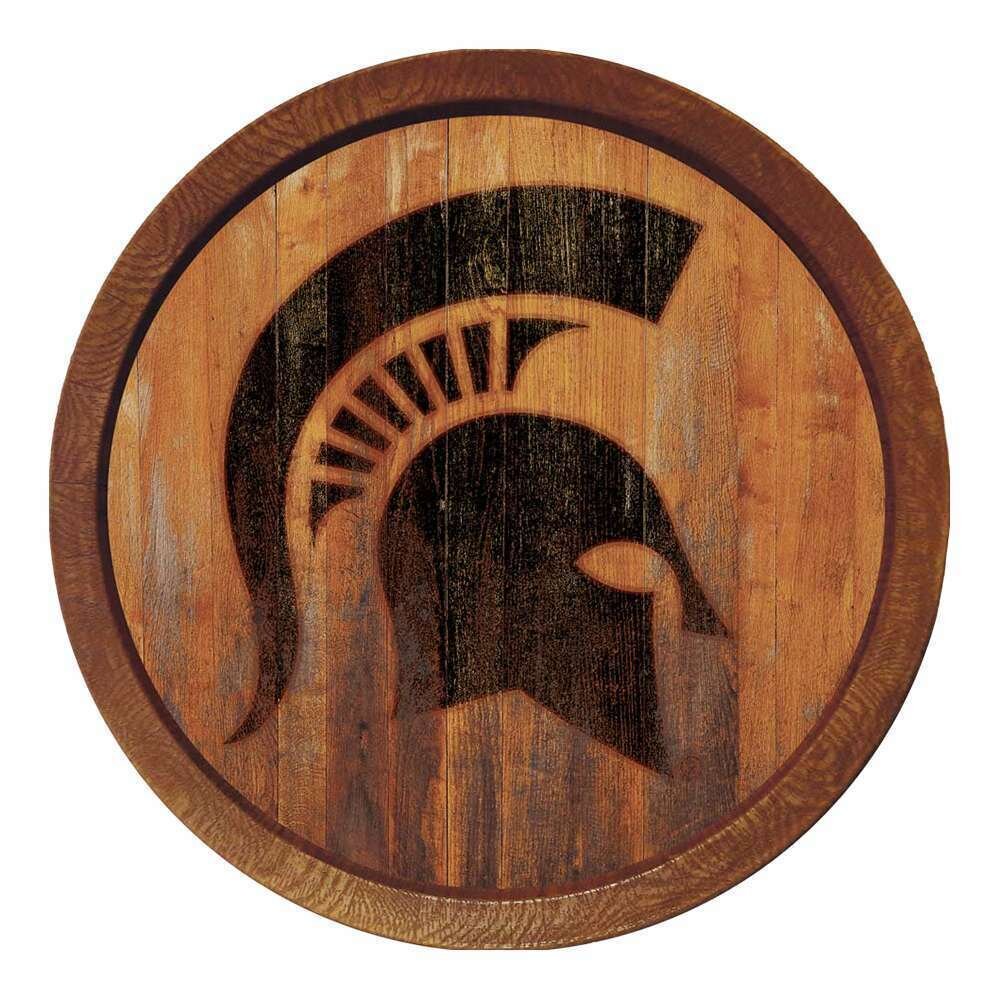 Michigan State Spartans Branded "Faux" Barrel Top Sign