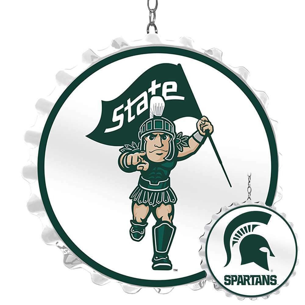 Michigan State Spartans Sparty Bottle Cap Dangler
