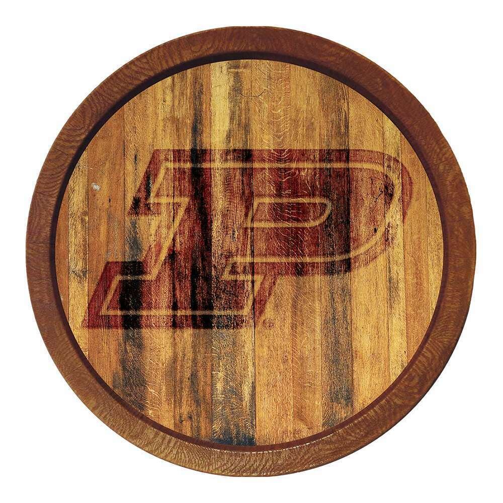 Purdue Boilermakers Branded "Faux" Barrel Top Sign