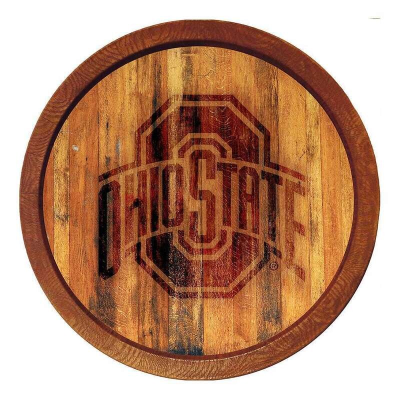 Ohio State Buckeyes Branded "Faux" Barrel Top Sign