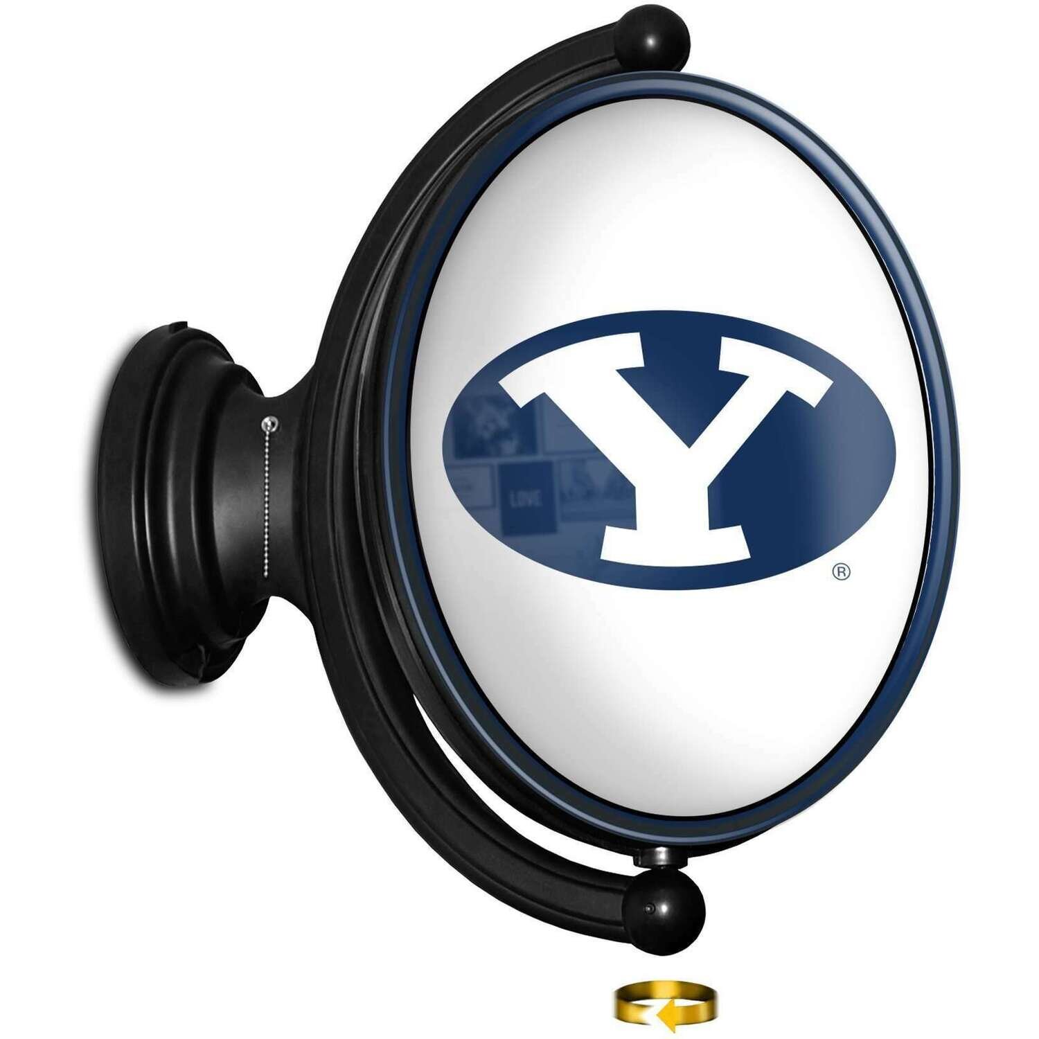 BYU Cougars Original Oval Rotating Lighted Wall Sign