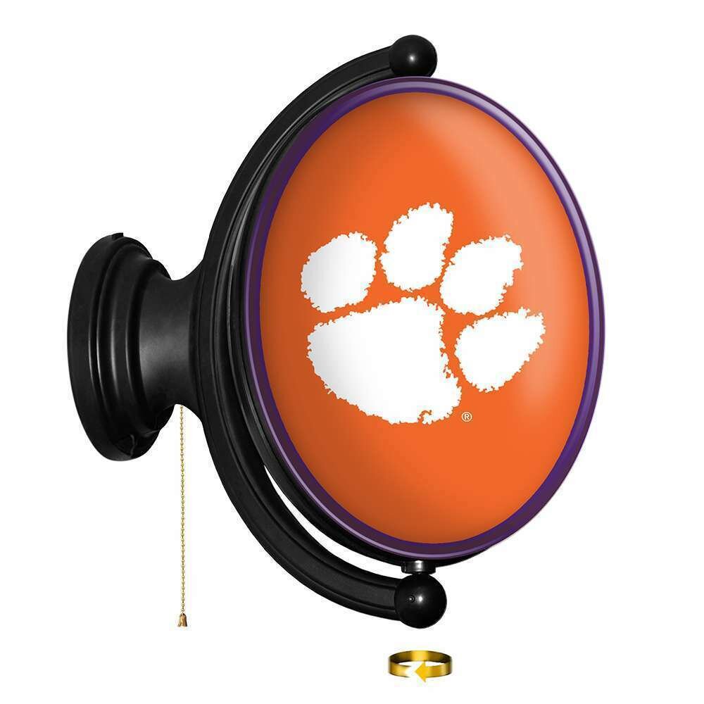 Clemson Tigers Original Oval Rotating Lighted Wall Sign