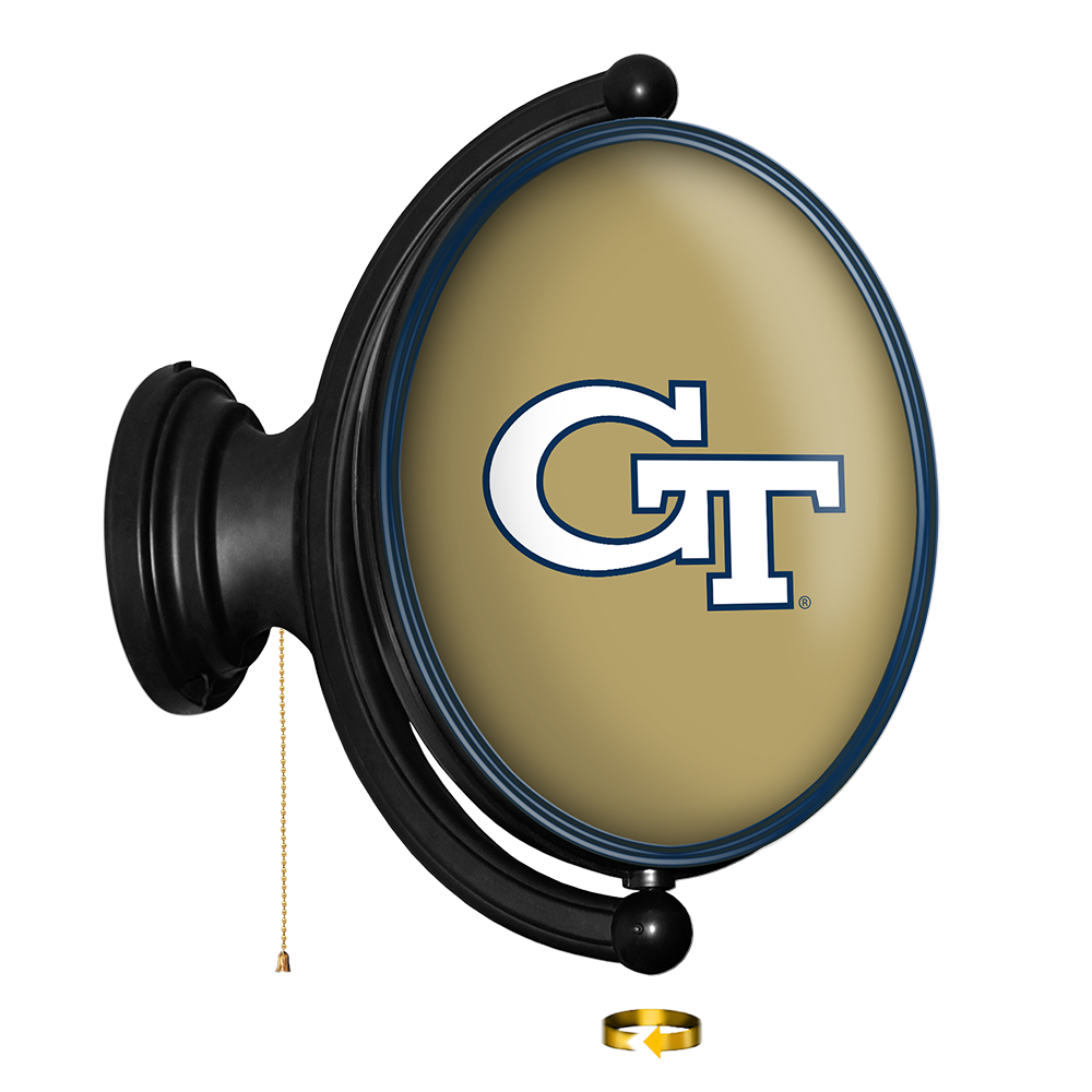 Georgia Tech Yellow Jackets Original Oval Rotating Lighted Wall Sign