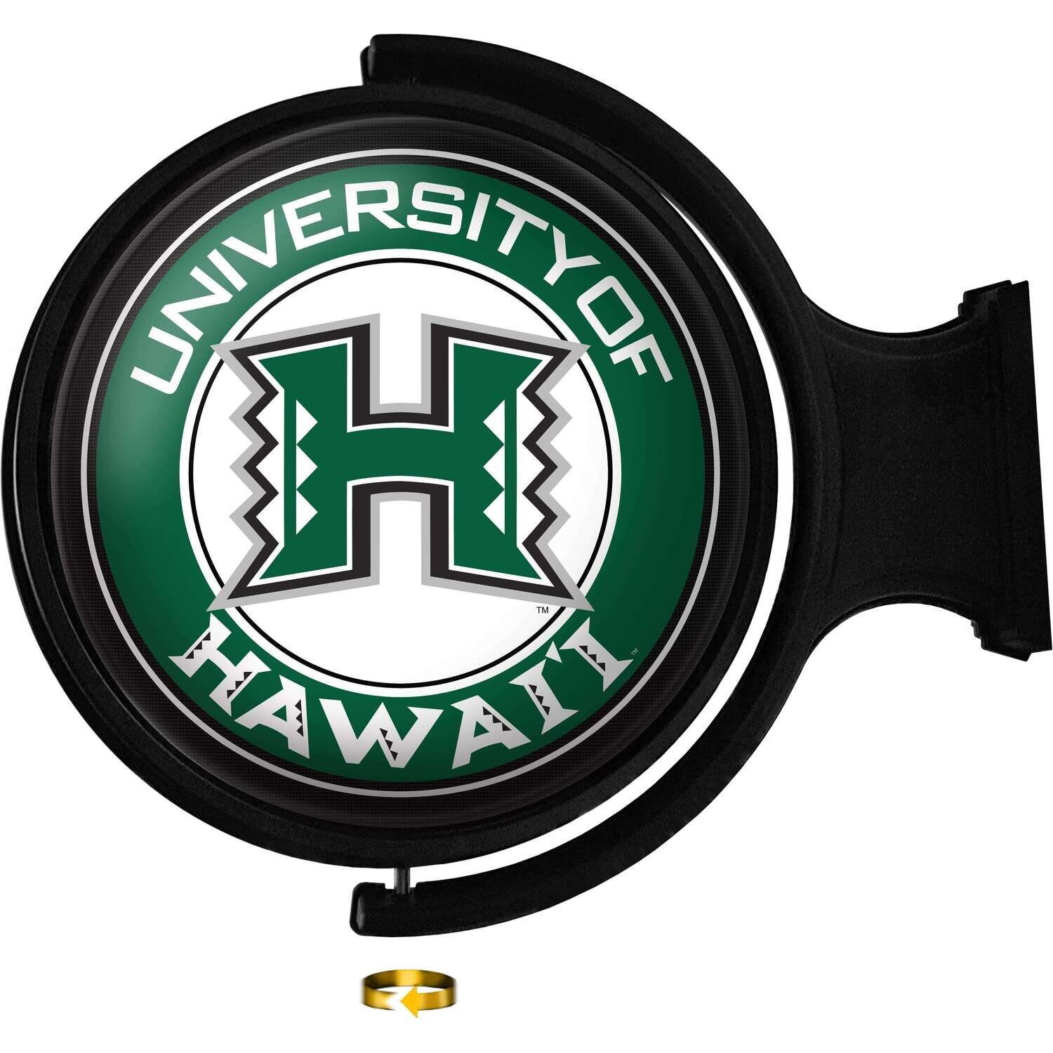 Hawaii Rainbow Warriors Original Round Rotating Lighted Wall Sign