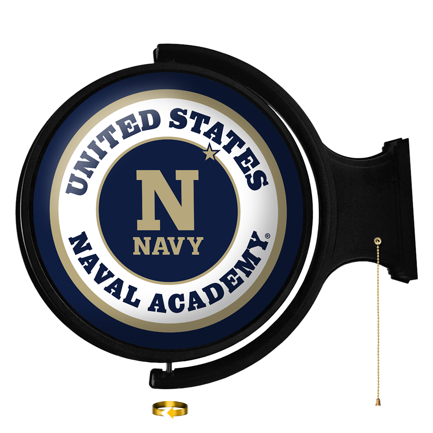 Navy Midshipmen Original Round Rotating Lighted Wall Sign