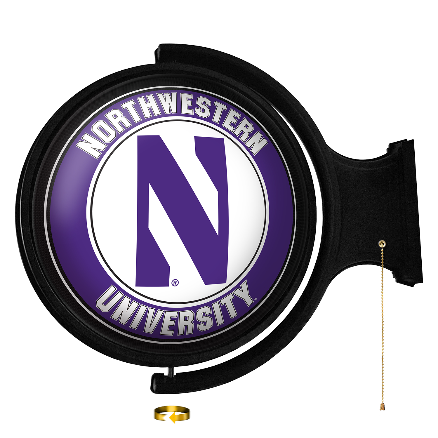 Northwestern Wildcats Original Round Rotating Lighted Wall Sign