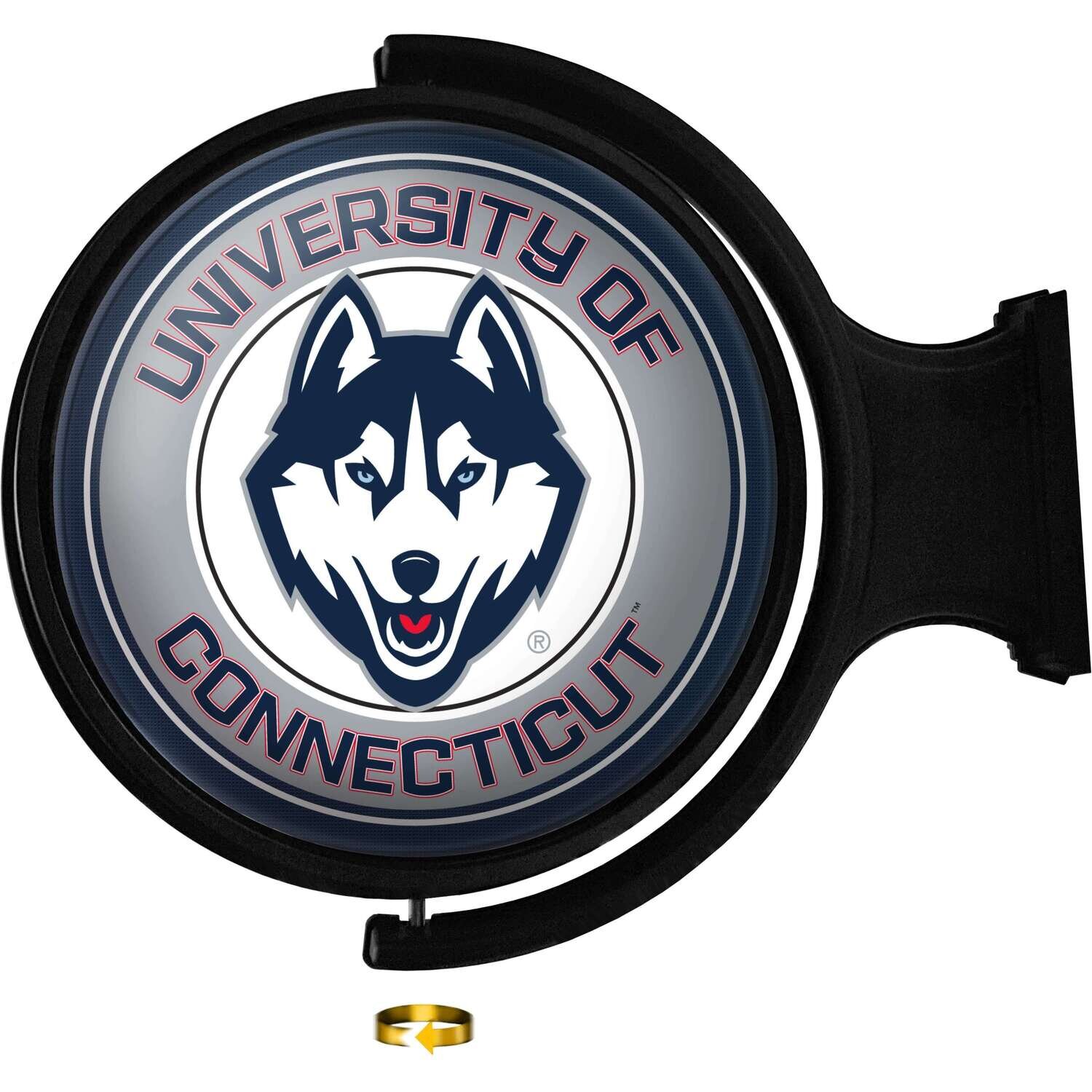 UConn Huskies Original Round Rotating Lighted Wall Sign
