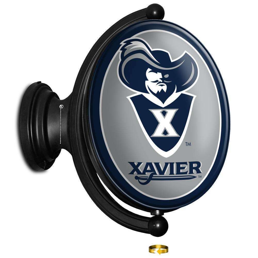 Xavier Musketeers Musketeer Original Oval Rotating Lighted Wall Sign