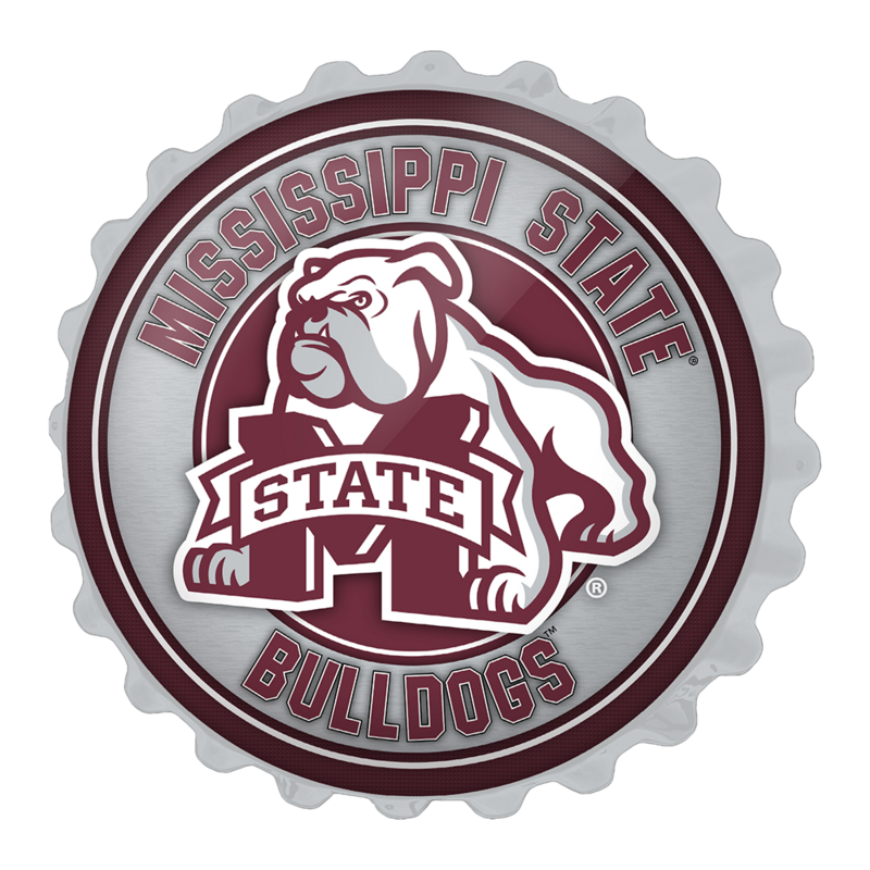 Mississippi State Bulldogs Mascot Bottle Cap Wall Sign