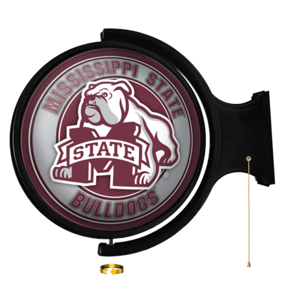 Mississippi State Bulldogs Mascot Original Round Rotating Lighted Wall Sign