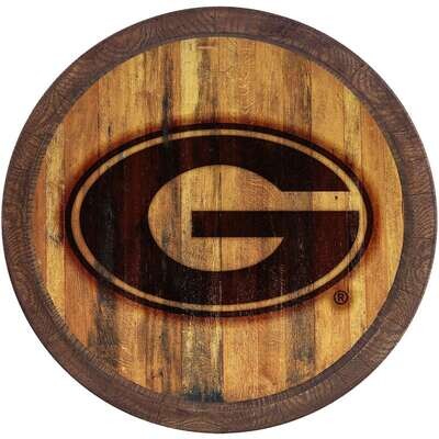 Georgia Bulldogs Branded "Faux" Barrel Top Sign