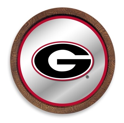 Georgia Bulldogs "Faux" Barrel Top Mirrored Wall Sign