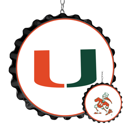 Miami Hurricanes Bottle Cap Dangler