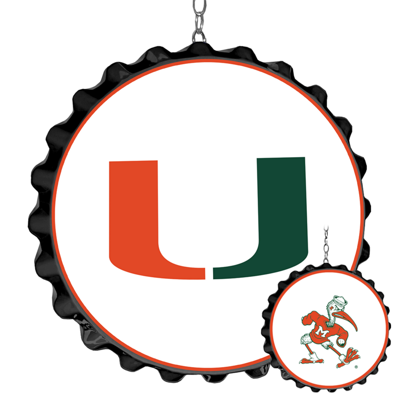 Miami Hurricanes Bottle Cap Dangler