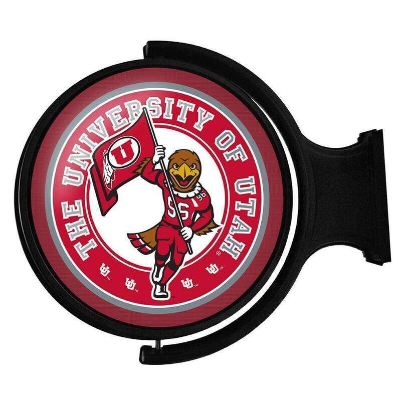 Utah Utes Swoop Original Round Rotating Lighted Wall Sign