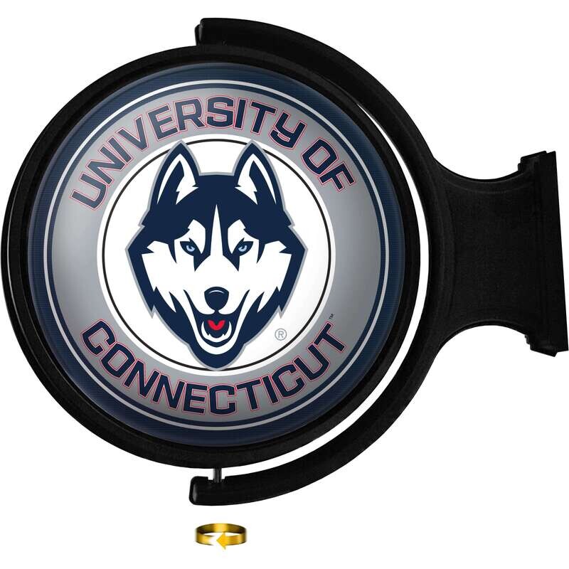 UConn Huskies Original Round Rotating Lighted Wall Sign