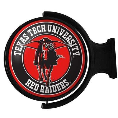 Texas Tech Red Raiders Masked Rider Original Round Rotating Lighted Wall Sign