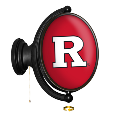 Rutgers Scarlet Knights Original Oval Rotating Lighted Wall Sign