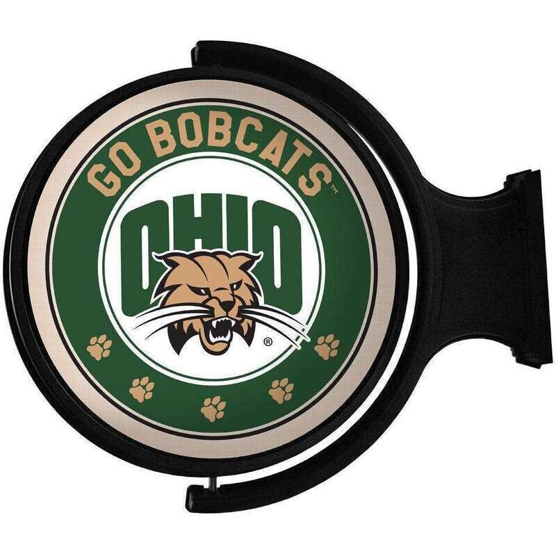 Ohio Bobcats Original Round Rotating Lighted Wall Sign