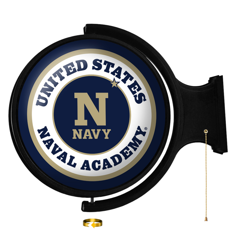 Navy Midshipmen Original Round Rotating Lighted Wall Sign