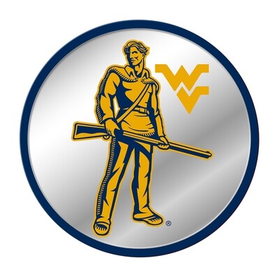 West Virginia Mountaineers Mascot Modern Disc Mirrored Wall Sign