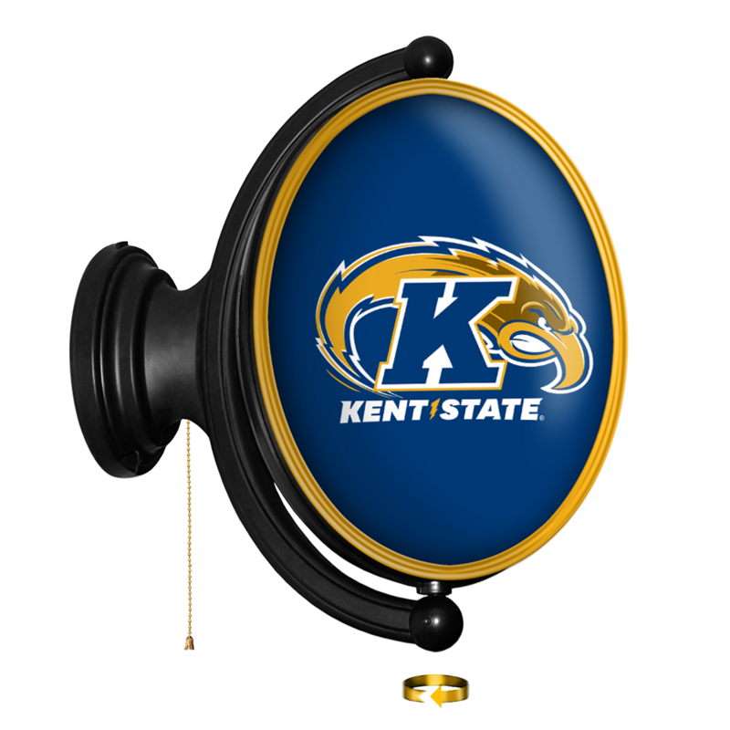 Kent State Golden Flashes Original Oval Rotating Lighted Wall Sign