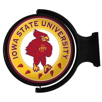 Iowa State Cyclones Swoop Original Round Rotating Lighted Wall Sign