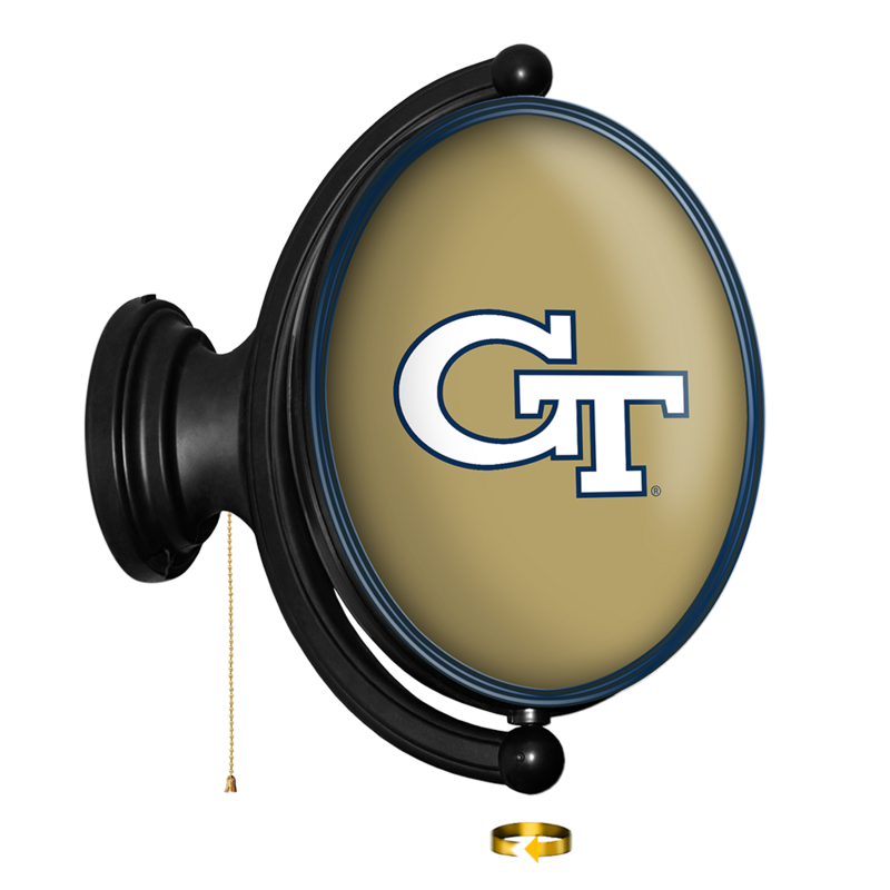 Georgia Tech Yellow Jackets Original Oval Rotating Lighted Wall Sign