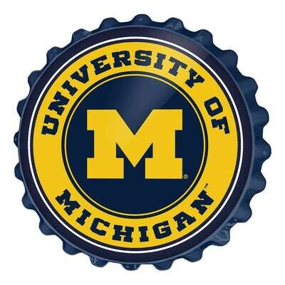 Michigan Wolverines Bottle Cap Wall Sign