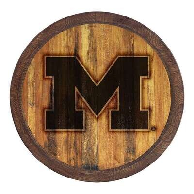 Michigan Wolveriness Branded "Faux" Barrel Top Sign
