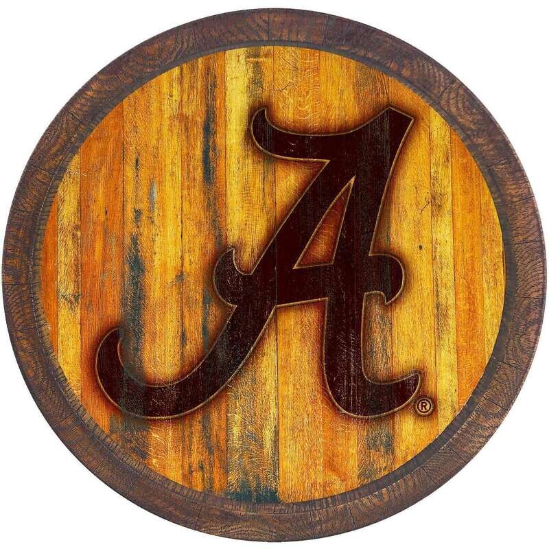 Alabama Crimson Tide Branded "Faux" Barrel Top Sign