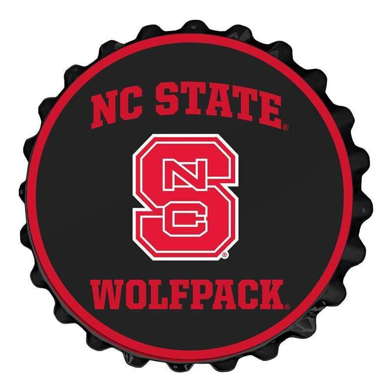NC State Wolfpack Block S Bottle Cap Wall Sign